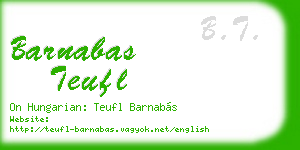 barnabas teufl business card